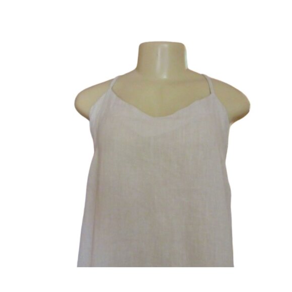 Bellambra Light Beige Linen Spaghetti Strap Sundress Size M - Picture 2 of 6